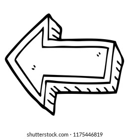 line drawing cartoon arrow