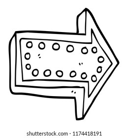 line drawing cartoon arrow pointing direction