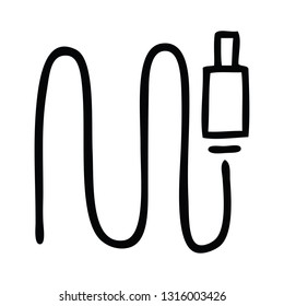 dibujo en línea de un cable de audio