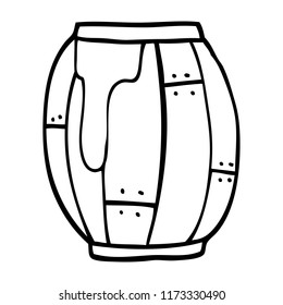 desenho de linha de desenho de um barril