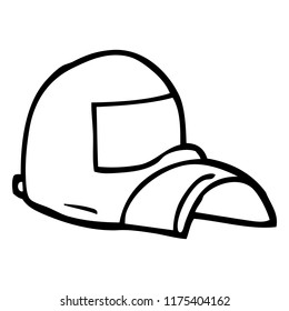 caricatura de dibujos en línea gorra de béisbol