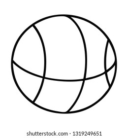 line drawing cartoon of a basket ball