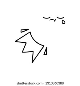 line drawing cartoon of a basketball