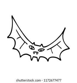 line drawing cartoon bat