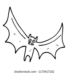 line drawing cartoon bat