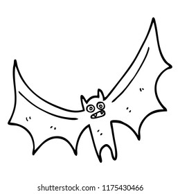line drawing cartoon bat