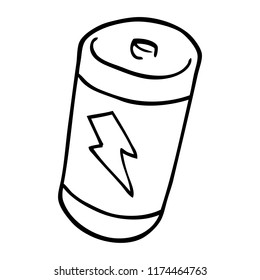 line drawing cartoon battery