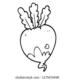 line drawing cartoon beet root