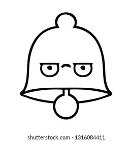 line drawing cartoon of a bell