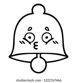 dibujo en línea de una campana