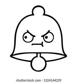 line drawing cartoon of a bell