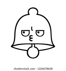 dibujo en línea de una campana