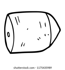 line drawing cartoon big bullet