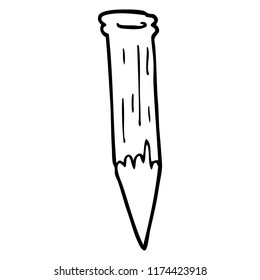 Line Drawing Cartoon Bloody Vampire Stake