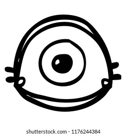 line drawing cartoon blue eye