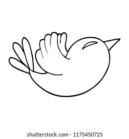 line drawing cartoon bluebird