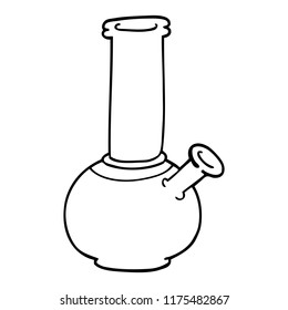 line drawing cartoon bong
