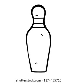 Line Drawing Cartoon Bowling Pin Stock Vector (Royalty Free) 1174455718 ...