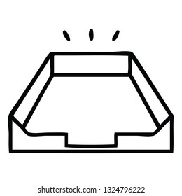line drawing cartoon of a in box