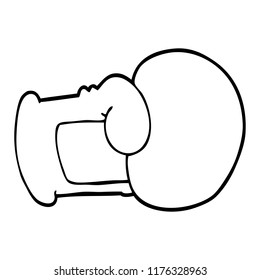 line drawing cartoon boxing glove