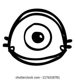 Line Drawing Cartoon Brown Eye Stock Vector (Royalty Free) 1176318781 ...