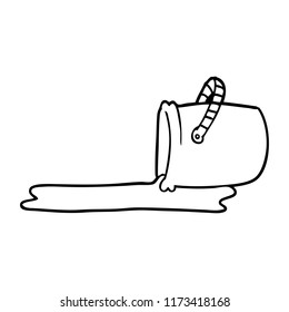 line drawing cartoon bucket