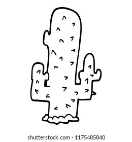 line drawing cartoon cactus