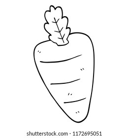 line drawing cartoon carrot