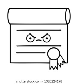 dibujo en línea de un certificado