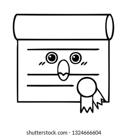 dibujo en línea de un certificado