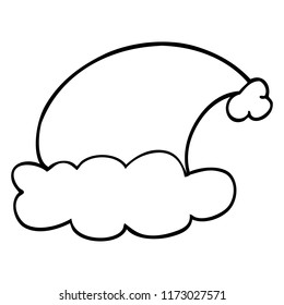 line drawing cartoon christmas hats