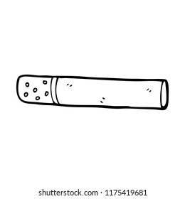 line drawing cartoon cigarette