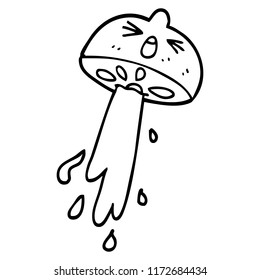 line drawing cartoon citrus fruit