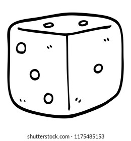 line drawing cartoon classic dice