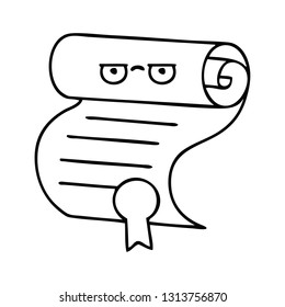 dibujo en línea de un contrato