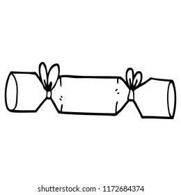line drawing cartoon cracker