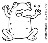 line drawing cartoon crazy frog