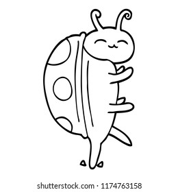 line drawing cartoon cute bug