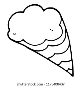 line drawing cartoon decorative cloud element