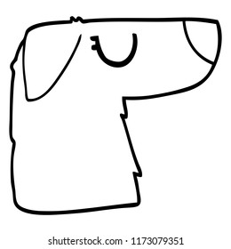 line drawing cartoon dog face