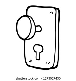 line drawing cartoon door handle