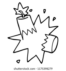 line drawing cartoon dynamite