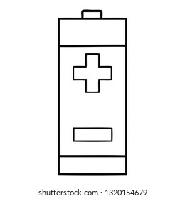 dibujo en línea de una batería eléctrica
