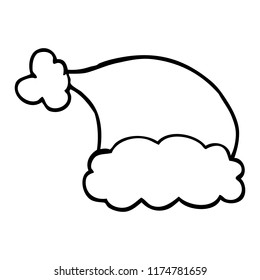 gorro elf de dibujo de línea