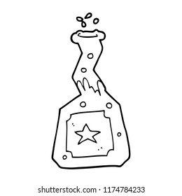 line drawing cartoon experiment potions