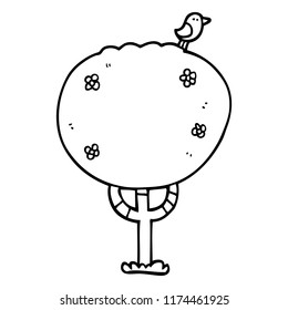 Linienzeichenkartoon mit ausdrucksvoller Wetterwolke