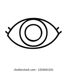 line drawing cartoon of a eye