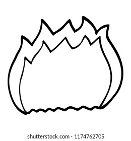 line drawing cartoon fire