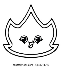 dibujo en línea de un incendio