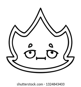 dibujo en línea de un incendio